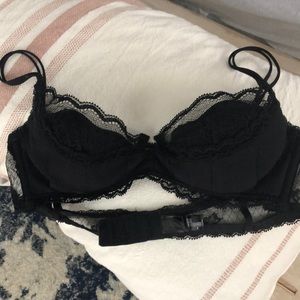 Never worn La Perla 34B black Demi balconette bra